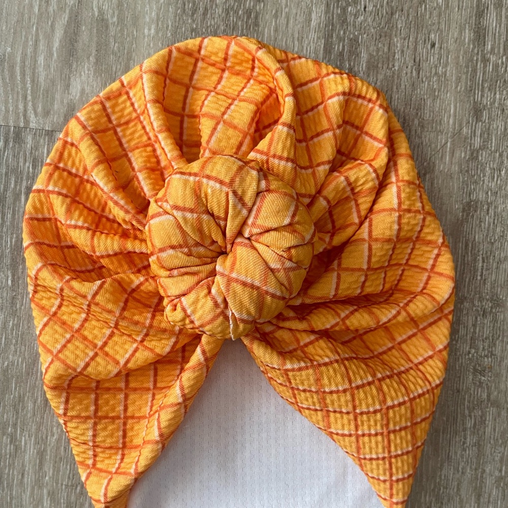 Waffle theme turban hat